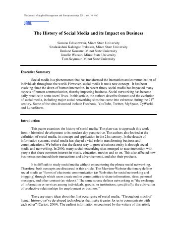 The History of Social Media and its Impact - Minot.com