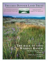 Download newsletter - Truckee Donner Land Trust