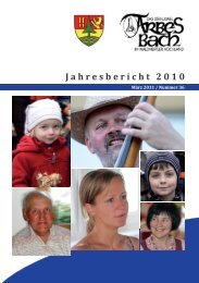 Jahresbericht 2010 - Arbesbach