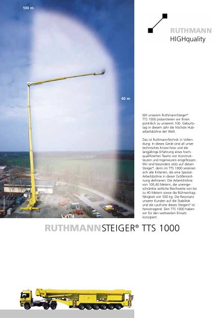 steiger tts 1000 - Ruthmann