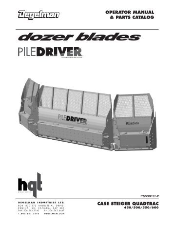 143322 - Case Steiger Quadtrac - PileDriver HQT Dozer ... - Degelman