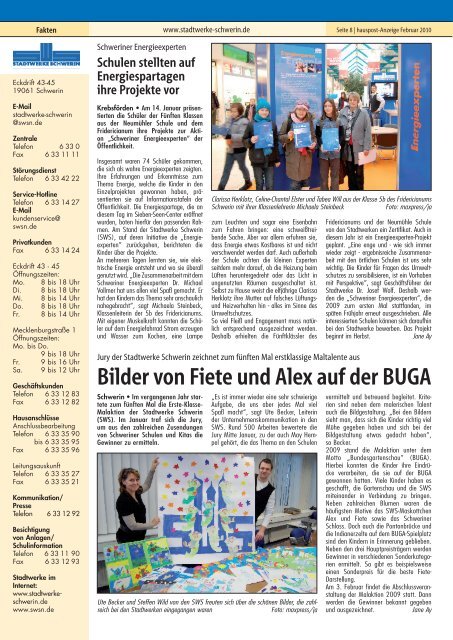 Bilder Von Fiete Und Alex Auf Der Buga Stadtwerke Schwerin