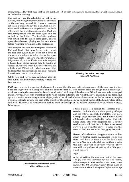 SUSS BULL 46(1) - Sydney University Speleological Society ...