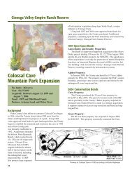 Colossal Cave Mountain Park Expansion - Pima County