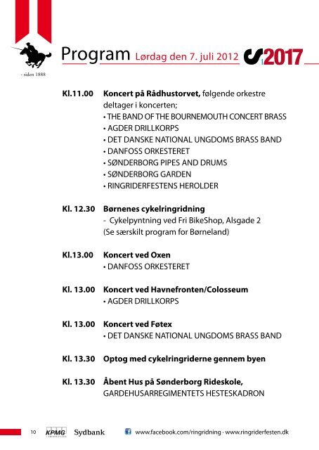 Program - Ringriderfesten i Sønderborg