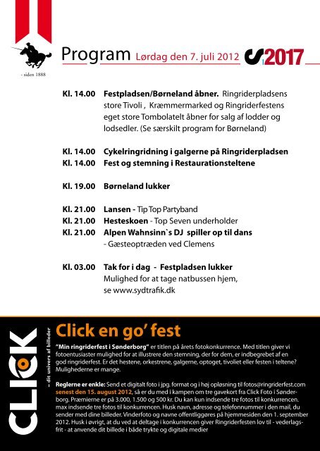 Program - Ringriderfesten i Sønderborg