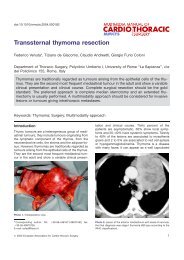 Transsternal thymoma resection - Multimedia Manual Cardio ...