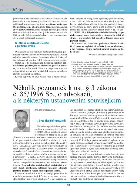 Bulletin advokacie - Česká advokátní komora