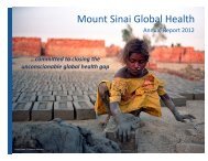 Mount Sinai Global Health's 2012 Annual Report