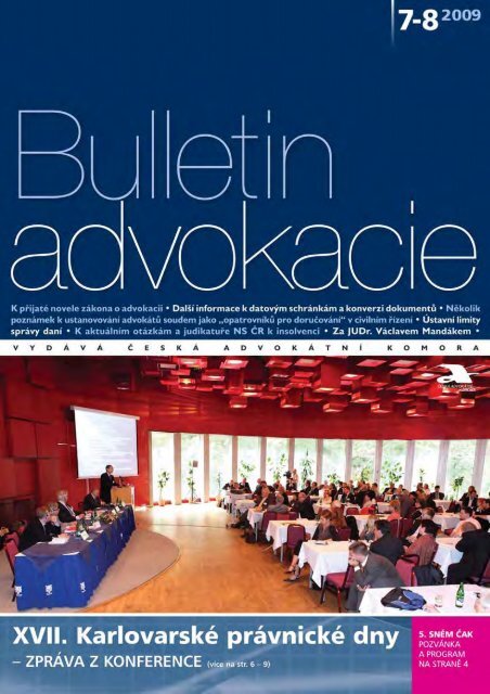 50.48.Bulletin advokacie - ÄŒeskÃ¡ advokÃ¡tnÃ komora