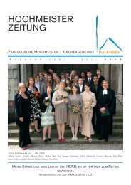 hochmeister zeitung - Evangelische Hochmeister-Kirchengemeinde