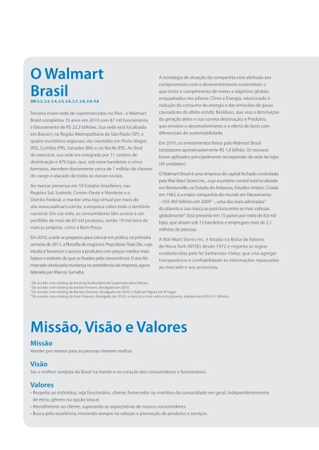 Relatório Walmart 2010/PDF-6.169Kb - Agenda Sustentável