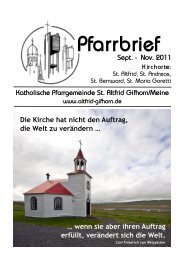 Pfarrbrief - St. Altfrid Gifhorn / Meine