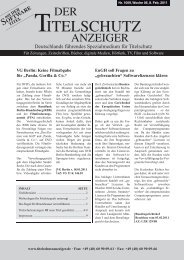 Nr. 1009 • Woche 06/2011 • Der Titelschutz Anzeiger