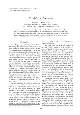 Global Catfish Biodiversity - Auburn University