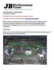 JB N20 Stage 1 Install Guide