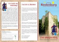 Flyer über den Drei-Burgen-Steig in Riedenburg