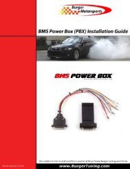 Power Box 325i / 328i / 528i Installation Guide - Burger Motorsports