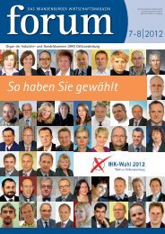 forum 07-08/2012 - Wirtschaftsmagazin Ostbrandenburg