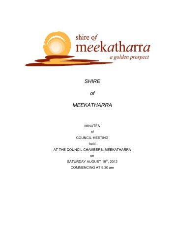SHIRE of MEEKATHARRA