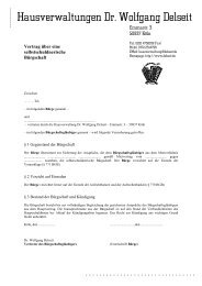 Aktueller Brief - Hausverwaltungen Dr. Wolfgang Delseit