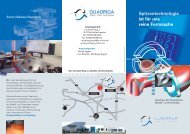 Spitzentechnologie ist für uns reine Formsache - Quadriga GmbH