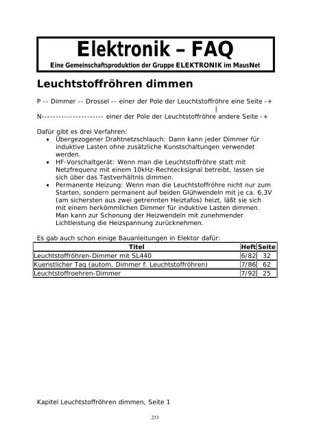 Elektronik FAQ V7.1 - HOME