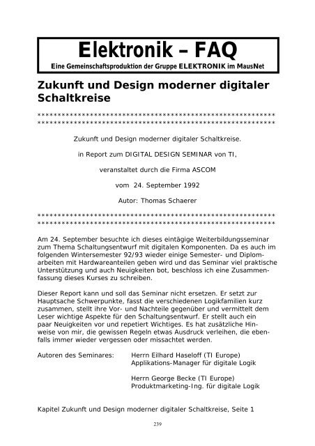 Elektronik FAQ V7.1 - HOME