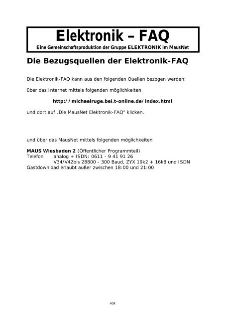 Elektronik FAQ V7.1 - HOME