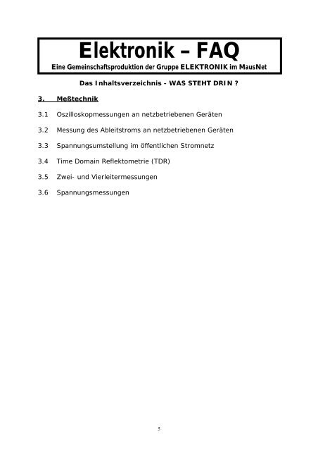 Elektronik FAQ V7.1 - HOME