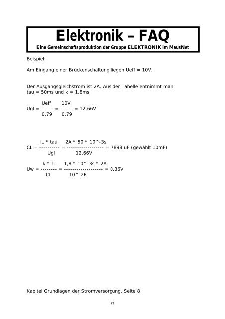 Elektronik FAQ V7.1 - HOME