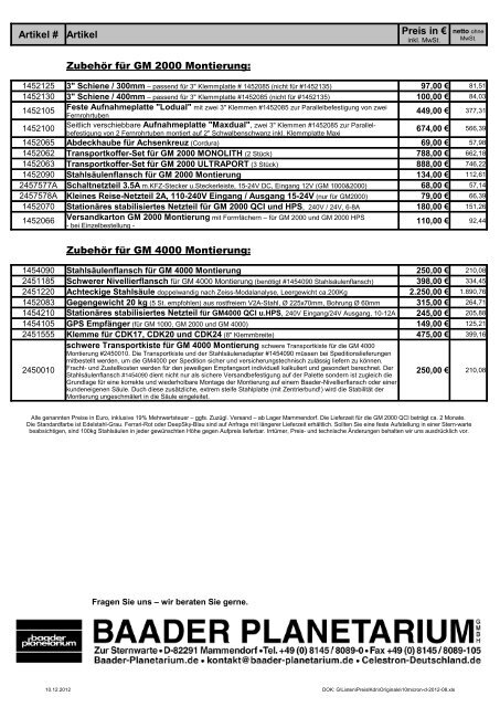 pdf-file 10 Micron Preisliste - Baader Planetarium