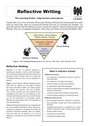 Reflective Writing - The Learning Centre - University of New South ...