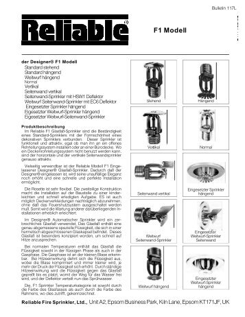 F1 Mod ell - Reliable Automatic Sprinkler Co.