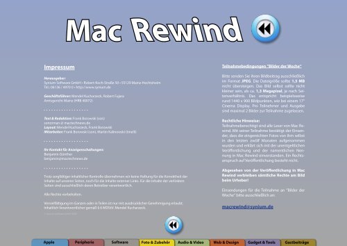 Mac Rewind - Issue 42/2009 (193) - MacTechNews.de - Mac Rewind