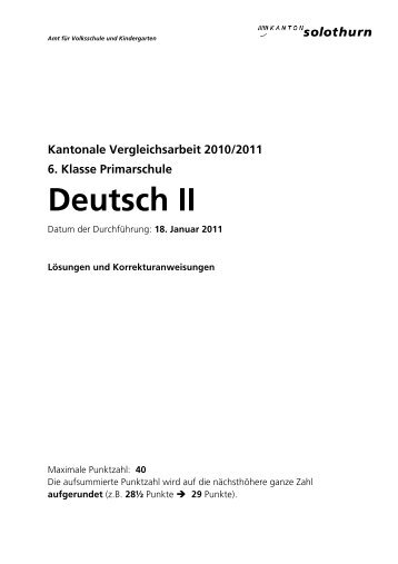 VA6 2010/2011 Deutsch 2 Lösungen