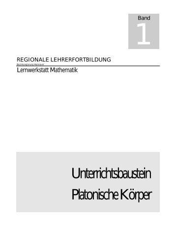 Unterrichtsbaustein Platonische Körper