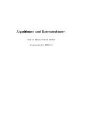 Algorithmen und Datenstrukturen - Vorlesungsskripte der Fakultät ...