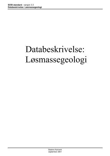 Databeskrivelse: Løsmassegeologi - Statens kartverk