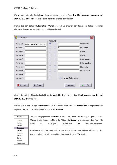 WSCAD 5 - Erste Schritte ...