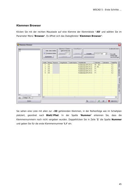 WSCAD 5 - Erste Schritte ...