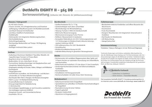 Dethleffs EIGHTY II – 565 DB