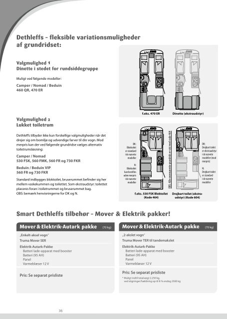 Tekniske data campingvogne 2013 - Dethleffs