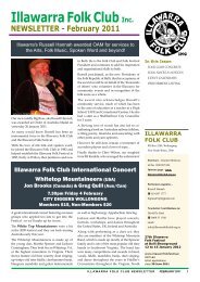 February - Illawarra Folk Club Inc.