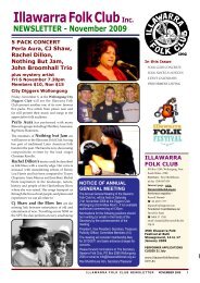 November - Illawarra Folk Club Inc.