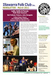 March - Illawarra Folk Club Inc.