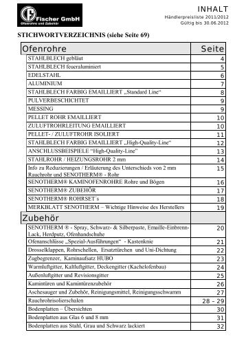 Katalog - Fischer GmbH – Ofenrohre und Zubehör