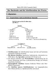 Der Buchstabe und die Schriftstruktur des Wortes