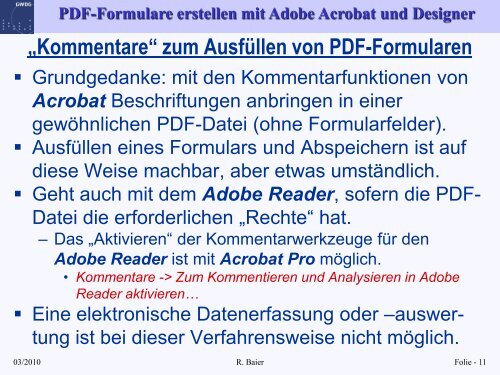 Folien zum Kurs "PDF-Formulare erstellen mit Adobe ... - GWDG