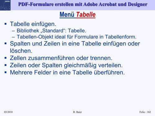 Folien zum Kurs "PDF-Formulare erstellen mit Adobe ... - GWDG